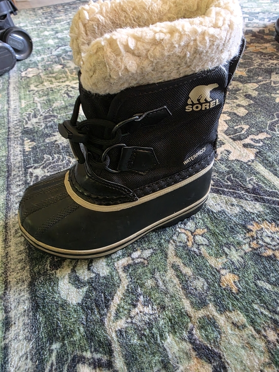 Sorel Other - Sorel Kids Black Waterproof Winter Boot with Cozy Faux Fur
